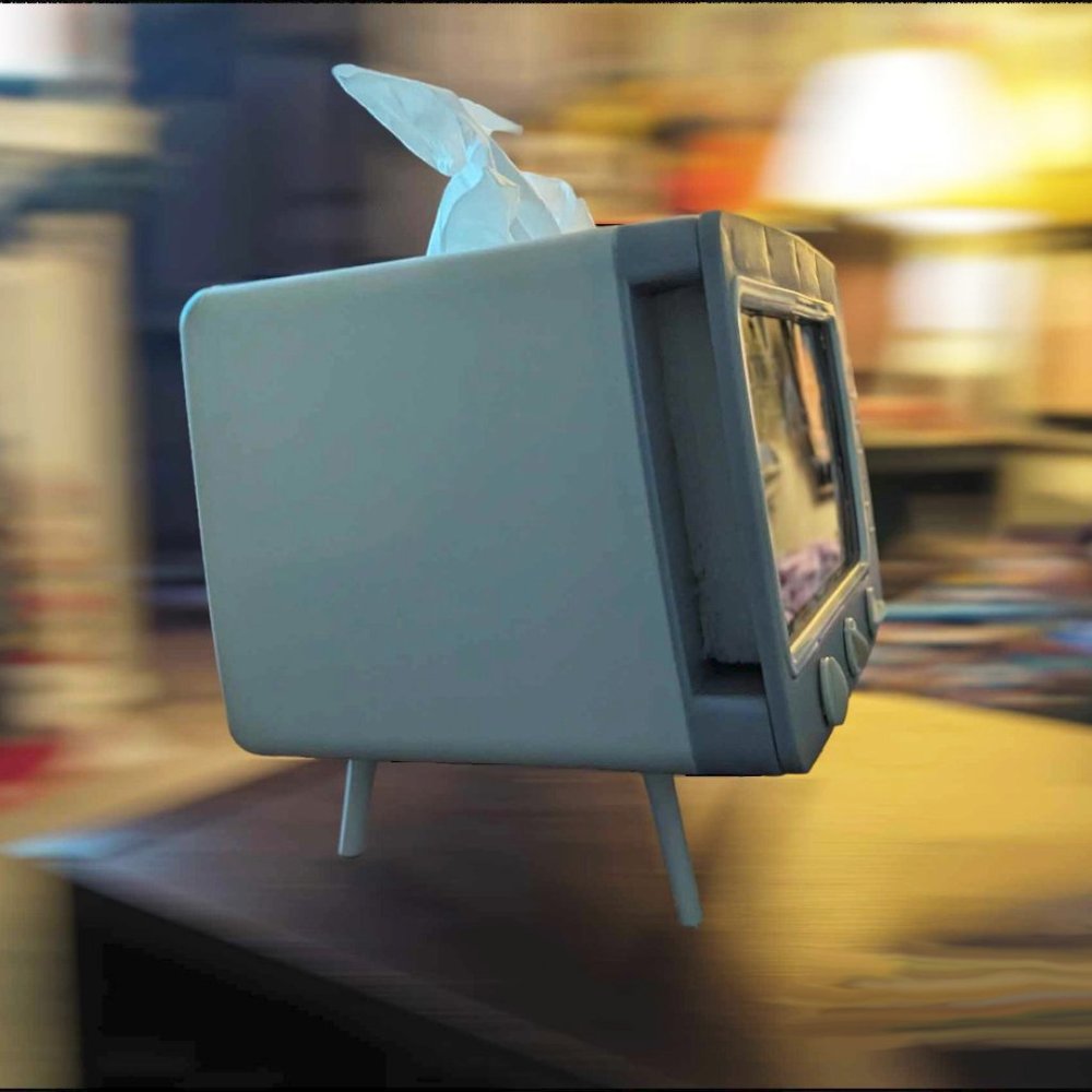 The Twilight Zone Rod Serling TV Set Kleenex Dispenser Box, Smartphone Holder - Picture 3 of 3